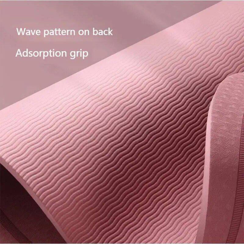 Jump rope mat sports damping yoga mat sound insulation damping anti-slip thickening anti-noise mat Yoga Color : 8mmgray|6mmgray|6mmpink|8mmpink 
