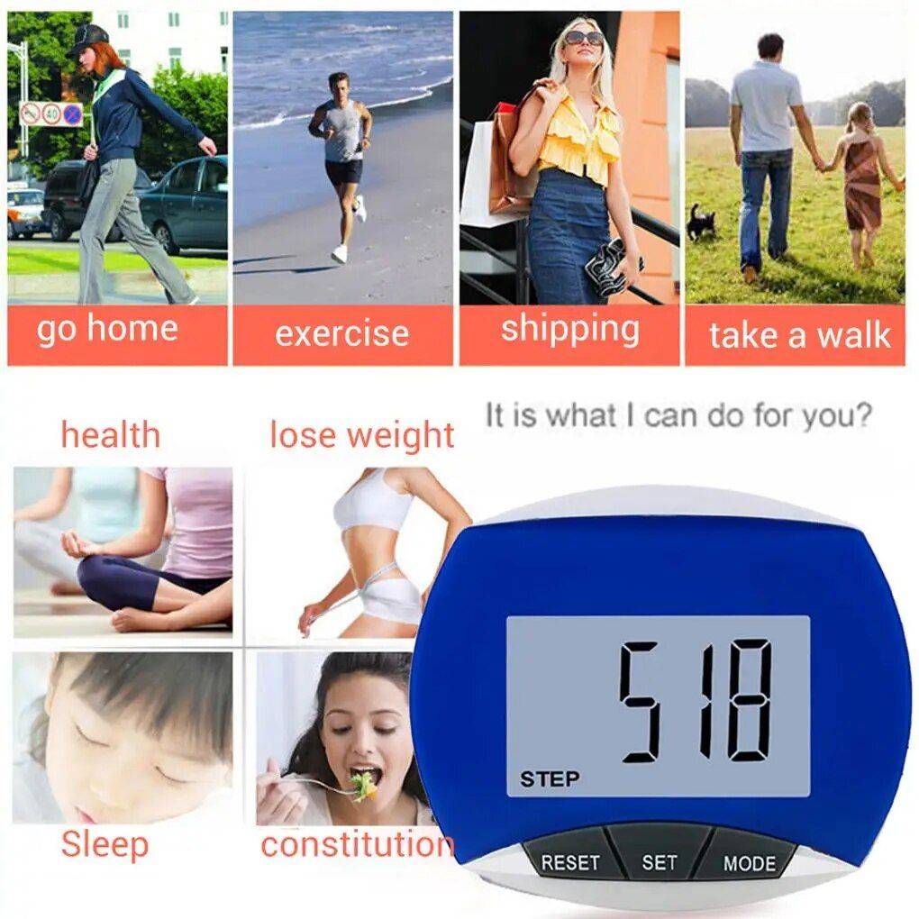 Mini LCD Digital Pedometer with Belt Clip Exercise & Fitness Color : Black|Red|Light Green|Blue 