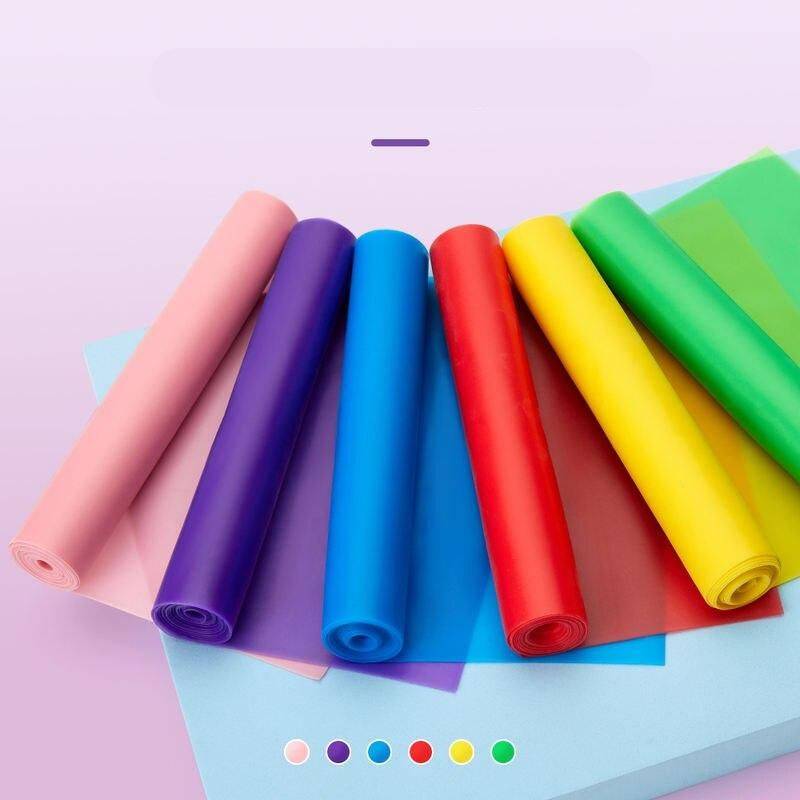 Multi-Color Natural Latex Resistance Bands for Yoga, Pilates & Fitness Training Yoga Color : Pink|Purple|Blue|Green|Yellow|Red 
