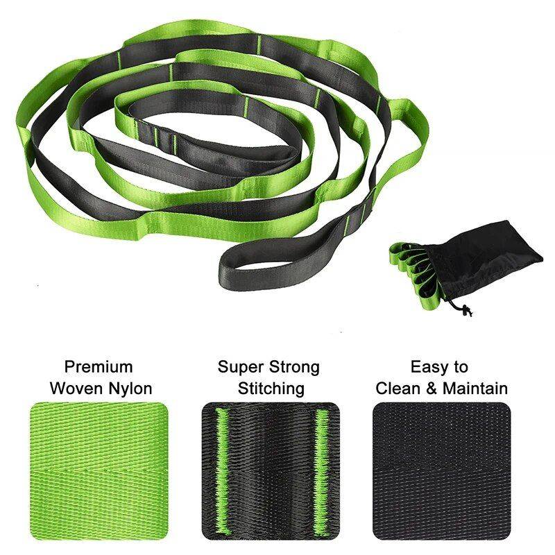 Multi-Loop Yoga Stretch Strap for Flexibility, Strength, and Therapy Yoga Color : Red|Blue|Green|Purple 
