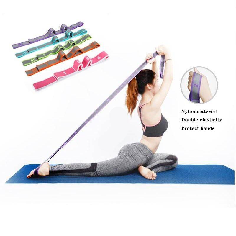 Multi-Purpose Elastic Yoga Strap: Stretching, Dance, Fitness & Pilates Band Yoga Color : A--Yellow|A--Red|A--Rose|A--Pink|B-Green|B-Purple|B-Blue|B-Orange 