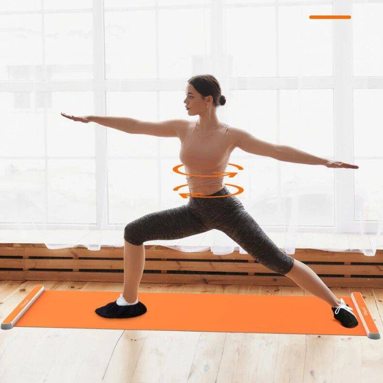 Multi-Purpose Fitness Glide Mat: Yoga, Skating & Balance Trainer Yoga Color : Pink|Black|Orange 