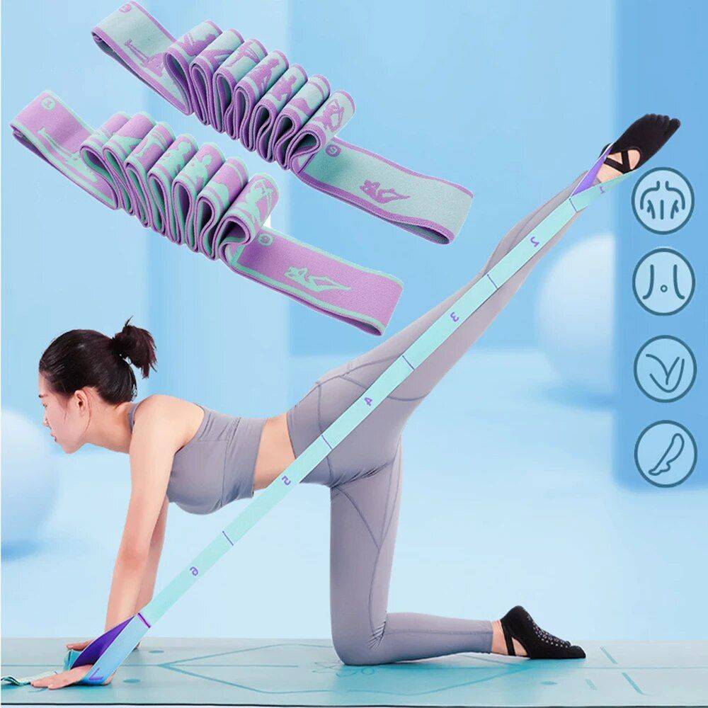 Multi-Purpose Stretching Strap Exercise & Fitness Color : 85*4cm Blue|115*4cm Blue|115*4cm Purple|85*4cm Purple 