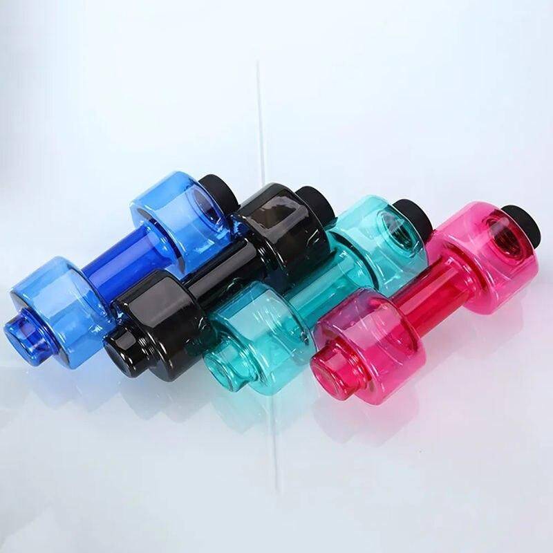 Multifunctional Dumbbell Shaped Water Bottle for Fitness Enthusiasts Exercise & Fitness Color : Blue|Black|Pink|Green 