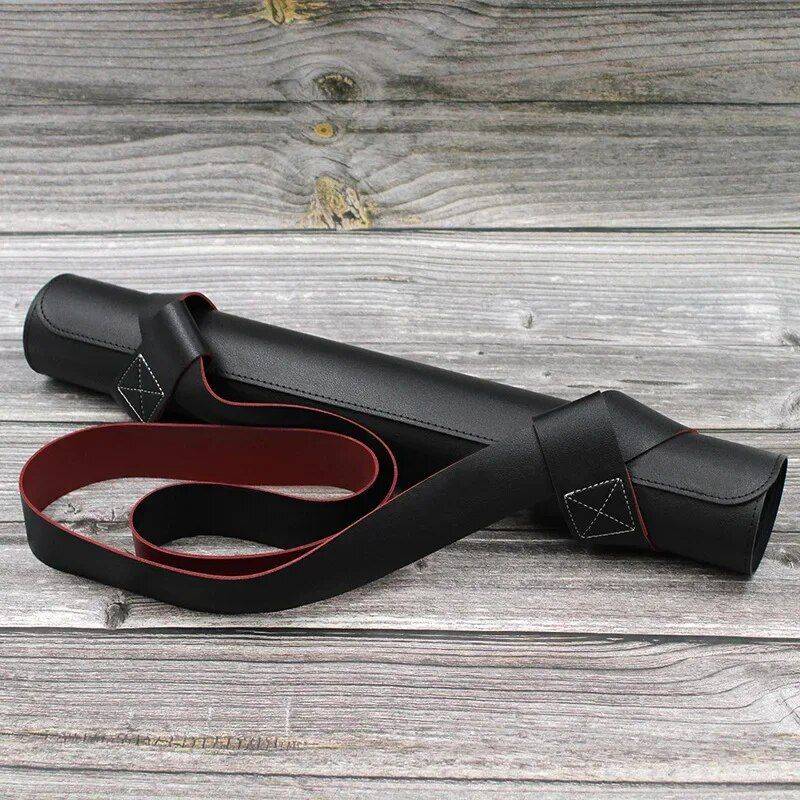Portable Elastic Leather Yoga Mat Strap - Simplify Your Workout Routine Yoga Color: Black 