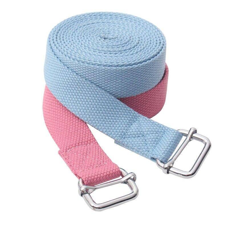 Premium Cotton Yoga Stretch Strap - 2.5m Durable D-Ring Belt for Enhanced Flexibility & Fitness Yoga Color : Black|Brown|Pink|White|Sky Blue 