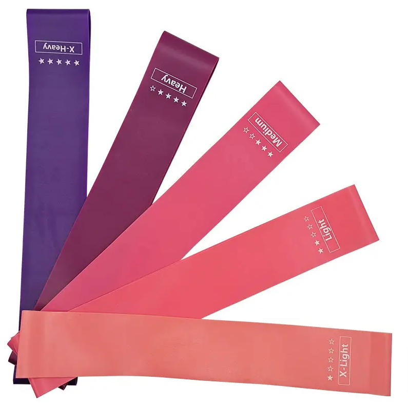 Versatile Fitness Resistance Bands for Comprehensive Exercise and Body Toning Yoga Color : Light Yellow|Cherry Powder|Purple Pink|Fuchsia|Grape Purple 
